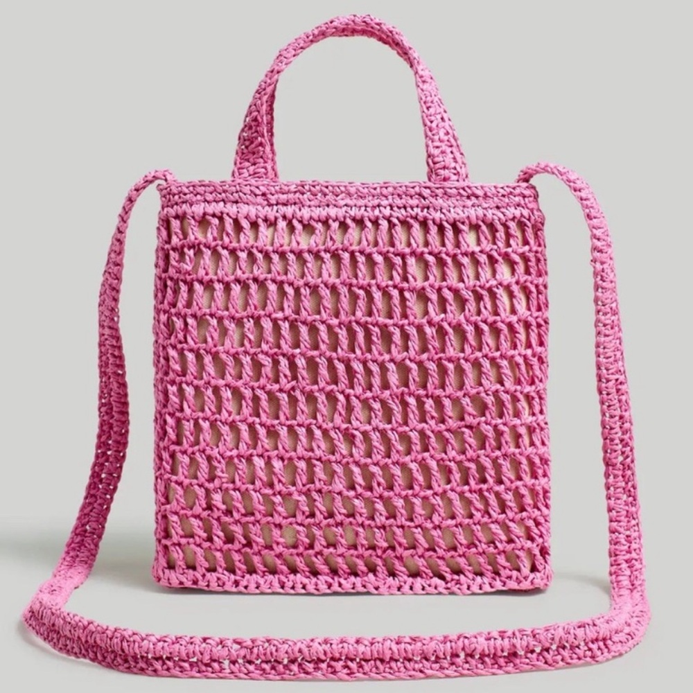 Madewell Pink Crochet Crossbody Bag